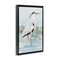 Stupell Industries Stepping White Egret Framed Floater Canvas Wall Art Design by Sally Swatland